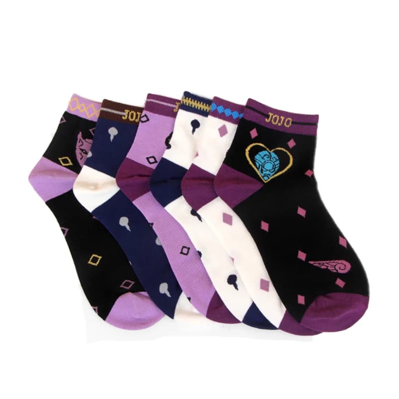 Brdwn Golden Wind Giorno Giovanna Bruno Bucciarati Kira Yoshikage Sock Short Socks Warm