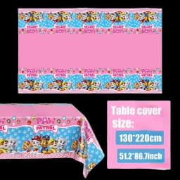 Paw Patrol Tablecloth Birthday Party Decorations Tableware Cartoon Dog TableCover Baby Shower Paw Dog Party Supplies