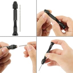 49pcs 0.2-3.4mm Hand Drill Set Mini Aluminum Hand Drill Bit Jewelry Craft Manual Drill Woodworking Tools Drill Bit Drilling Tool