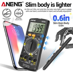 ANENG SZ08 Professional Digital Multimeter Ultra-thin Storage Meter Auto Voltmeter AC DC 220V Resistance Handhold Testers