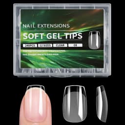 240PCS/Box False Nail Tips Square Straight Extra Long Half Cover Nails Artificial Acrylic False Nail Tips Press On Manicure Tool