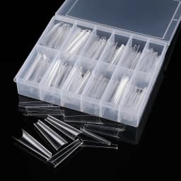 240PCS/Box False Nail Tips Square Straight Extra Long Half Cover Nails Artificial Acrylic False Nail Tips Press On Manicure Tool