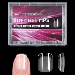 240PCS/Box False Nail Tips Square Straight Extra Long Half Cover Nails Artificial Acrylic False Nail Tips Press On Manicure Tool