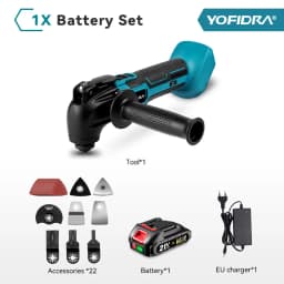 YOFIDRA Oscillating Multi Function Tool Electric Saw Trimmer Shovel Cutting woodworking Machine For Makita 21V Battery Pin