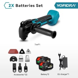 YOFIDRA Oscillating Multi Function Tool Electric Saw Trimmer Shovel Cutting woodworking Machine For Makita 21V Battery Pin