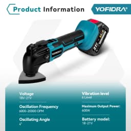 YOFIDRA Oscillating Multi Function Tool Electric Saw Trimmer Shovel Cutting woodworking Machine For Makita 21V Battery Pin