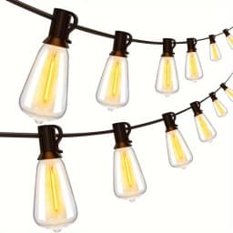 150FT 60 Bulb Outdoor String Lights Hanging Patio LED Bulbs Halloween Outside Lighting Patio Backyard Porch Holiday Party Decor