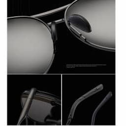 Aviation Metail Frame Polarized Sunglasses Men Color Changing Sun Glasses Pilot Male Day Night Vision Driving