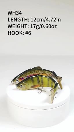 Free Combination Set 125mm/17g Multi Jointed Swimbaits 4 Segment Wobbler Fishing Lure Suit Crankbait bait Hard Artificial Bait