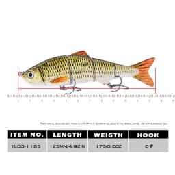 Free Combination Set 125mm/17g Multi Jointed Swimbaits 4 Segment Wobbler Fishing Lure Suit Crankbait bait Hard Artificial Bait