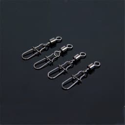 FISHINAPOT 30pcs/lot 2#-10# Stainless Steel Connector Bait Spinner Fishing Lure Rolling Swivel With Fast Lock Snap Hook Rotating