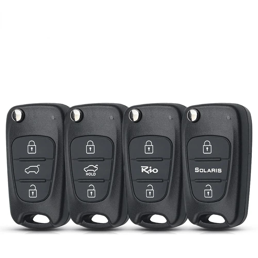 KEYYOU Flip Remote Auto Car Key Shell For Kia Rio 3 Picanto Ceed Cerato Sportage K2 K3 For Hyundai I20 I30 IX35 I35 Blank Case