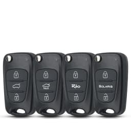 KEYYOU Flip Remote Auto Car Key Shell For Kia Rio 3 Picanto Ceed Cerato Sportage K2 K3 For Hyundai I20 I30 IX35 I35 Blank Case