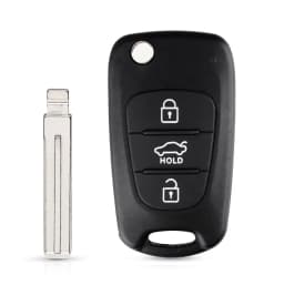 KEYYOU Flip Remote Auto Car Key Shell For Kia Rio 3 Picanto Ceed Cerato Sportage K2 K3 For Hyundai I20 I30 IX35 I35 Blank Case