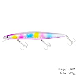 TSURINOYA Stinger 140S Fishing Lure Sinking Minnow DW92 140mm 26g Saltwater Seabass Ultra Long Casting Large Hard Baits Jerkbait