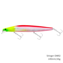 TSURINOYA Stinger 140S Fishing Lure Sinking Minnow DW92 140mm 26g Saltwater Seabass Ultra Long Casting Large Hard Baits Jerkbait