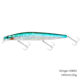 TSURINOYA Stinger 140S Fishing Lure Sinking Minnow DW92 140mm 26g Saltwater Seabass Ultra Long Casting Large Hard Baits Jerkbait