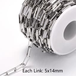 1meter Gold Stainless Steel Chain Multi Styles Star Thick Cable Curb Chains for Necklace Bracelet Jewelry Making DIY No Fade