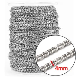 1meter Gold Stainless Steel Chain Multi Styles Star Thick Cable Curb Chains for Necklace Bracelet Jewelry Making DIY No Fade