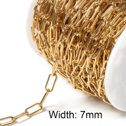 1meter Gold Stainless Steel Chain Multi Styles Star Thick Cable Curb Chains for Necklace Bracelet Jewelry Making DIY No Fade