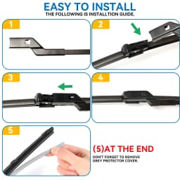 Erick's Wiper LHD Front & Rear Wiper Blades Set For VW Polo 6R Hatchback 2009 - 2017 Windshield Windscreen Window 24"+16"+11"