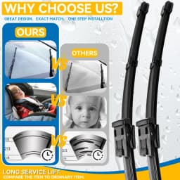 Erick's Wiper LHD Front & Rear Wiper Blades Set For VW Polo 6R Hatchback 2009 - 2017 Windshield Windscreen Window 24"+16"+11"