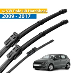 Erick's Wiper LHD Front & Rear Wiper Blades Set For VW Polo 6R Hatchback 2009 - 2017 Windshield Windscreen Window 24"+16"+11"