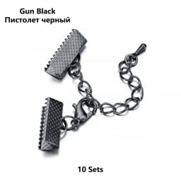10Sets/Lot 10-40mm Lobster Clasps Hooks Extending Chain Bracelet End Connectors Slider Clasp For DIY Jewelry Making Finding