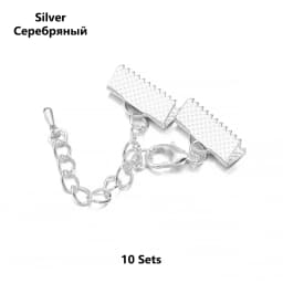 10Sets/Lot 10-40mm Lobster Clasps Hooks Extending Chain Bracelet End Connectors Slider Clasp For DIY Jewelry Making Finding