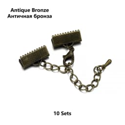 10Sets/Lot 10-40mm Lobster Clasps Hooks Extending Chain Bracelet End Connectors Slider Clasp For DIY Jewelry Making Finding