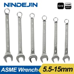 NINDEJIN 1pc open end wrench tool 5.5 6 7 8 9 10 11 12 13 14 15mm combination wrench hex spanner wrench for hex nuts