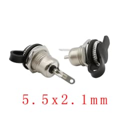 2/5/10Pcs Silver Metal 5.5x2.1mm/5.5mm X 2.5mm DC Power Male Plug Jack Connector with Spring Yellow Head 5.5*2.1/5.5*2.5mm DC099