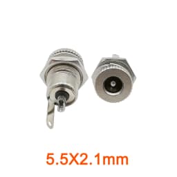 2/5/10Pcs Silver Metal 5.5x2.1mm/5.5mm X 2.5mm DC Power Male Plug Jack Connector with Spring Yellow Head 5.5*2.1/5.5*2.5mm DC099