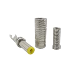 2/5/10Pcs Silver Metal 5.5x2.1mm/5.5mm X 2.5mm DC Power Male Plug Jack Connector with Spring Yellow Head 5.5*2.1/5.5*2.5mm DC099