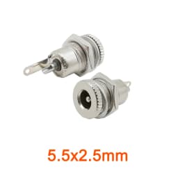 2/5/10Pcs Silver Metal 5.5x2.1mm/5.5mm X 2.5mm DC Power Male Plug Jack Connector with Spring Yellow Head 5.5*2.1/5.5*2.5mm DC099