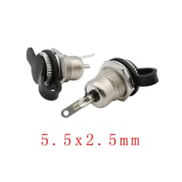 2/5/10Pcs Silver Metal 5.5x2.1mm/5.5mm X 2.5mm DC Power Male Plug Jack Connector with Spring Yellow Head 5.5*2.1/5.5*2.5mm DC099