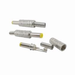 2/5/10Pcs Silver Metal 5.5x2.1mm/5.5mm X 2.5mm DC Power Male Plug Jack Connector with Spring Yellow Head 5.5*2.1/5.5*2.5mm DC099