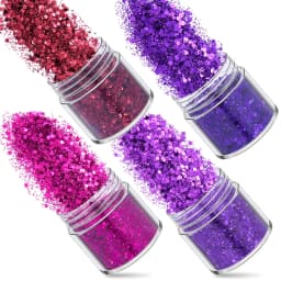 SNASAN 4Pcs Color Superfine Glitters Powder 1mm Sequins Mix For Jewelry Making DIY UV Epoxy Resin Silicone Mold Filling Material