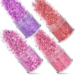 SNASAN 4Pcs Color Superfine Glitters Powder 1mm Sequins Mix For Jewelry Making DIY UV Epoxy Resin Silicone Mold Filling Material
