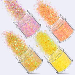 SNASAN 4Pcs Color Superfine Glitters Powder 1mm Sequins Mix For Jewelry Making DIY UV Epoxy Resin Silicone Mold Filling Material