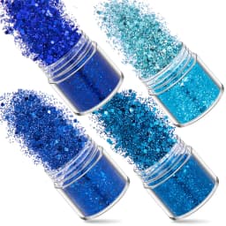 SNASAN 4Pcs Color Superfine Glitters Powder 1mm Sequins Mix For Jewelry Making DIY UV Epoxy Resin Silicone Mold Filling Material