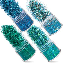 SNASAN 4Pcs Color Superfine Glitters Powder 1mm Sequins Mix For Jewelry Making DIY UV Epoxy Resin Silicone Mold Filling Material