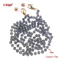 Fashion Reading Glasses Chain For Women Sunglasses Cords Casual 4mm Geometric Triangle Beaded Stainless Steel Eyeglass Masks