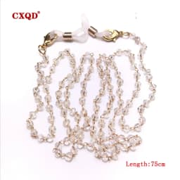 Fashion Reading Glasses Chain For Women Sunglasses Cords Casual 4mm Geometric Triangle Beaded Stainless Steel Eyeglass Masks