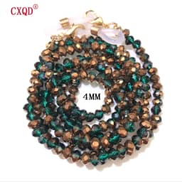 Fashion Reading Glasses Chain For Women Sunglasses Cords Casual 4mm Geometric Triangle Beaded Stainless Steel Eyeglass Masks