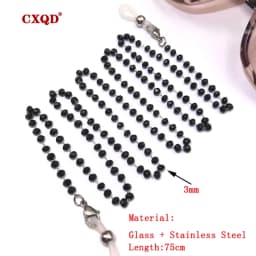 Fashion Reading Glasses Chain For Women Sunglasses Cords Casual 4mm Geometric Triangle Beaded Stainless Steel Eyeglass Masks