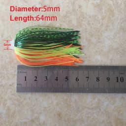 3/10 Pcs/Lot 88 Strands 64mm Silicone Skirts Elastic Hole Umbrella Skirts Fishing Accessories Buzzbaits Spinner Buzz Bait