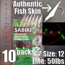 Lunker Sabiki lure flasher rig hook soft bait luminous eel glow dark mackerel fishing snapper mulloway flathead mullet shark