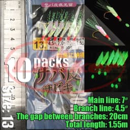 Lunker Sabiki lure flasher rig hook soft bait luminous eel glow dark mackerel fishing snapper mulloway flathead mullet shark