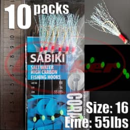 Lunker Sabiki lure flasher rig hook soft bait luminous eel glow dark mackerel fishing snapper mulloway flathead mullet shark